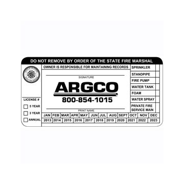 Sign Vinyl Personalized Decal 5.25 x 2.58 Calif Inspect 10YR