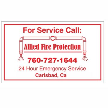 Service Sticker 6 x 4 Personalized-1 Color