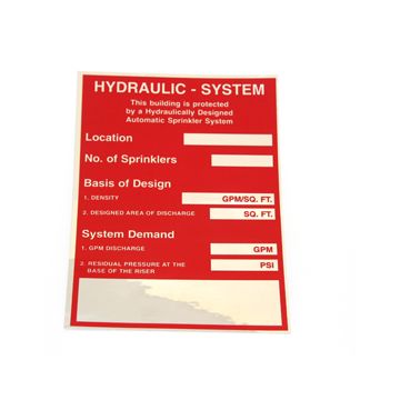 Foil Sticker 5x7 Hydraulic System