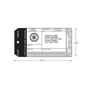 Tag Personalized (1000) CA Inspection Plastic (1-sided)