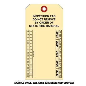 Tag Personalized (1000) 5 Year Inspection (2-Sided)