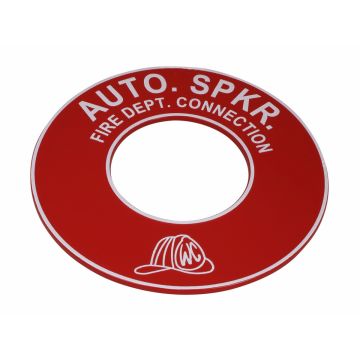FDC Wallplate 4" IPS x 10" OD Aluminum Red/White