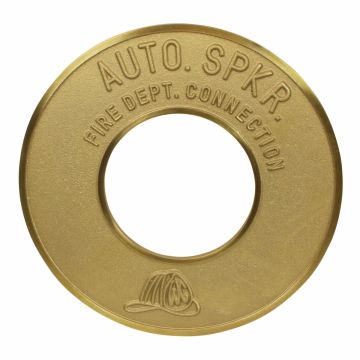 FDC Wallplate 4" IPS x 10" OD Brass (Auto Sprinkler)