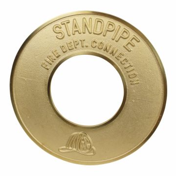 FDC Wallplate 4"IPS x 10 OD Brass (Standpipe)