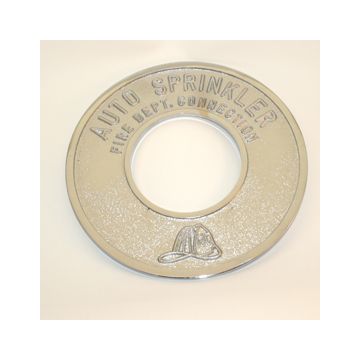 FDC Wallplate 4"IPS X 10"OD Chrome Plate Brass Auto Sprink.
