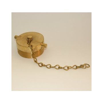FDC Plug & Chain 2-1/2"NST Polished Brass (36/40#)