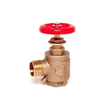Fire Hose Angle Valve 1-1/2" F (NPT) x M (NST) UL,FM