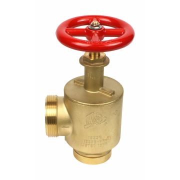 Fire Hose Angle Valve 2-1/2" Groove x 2-1/2"M(NST)