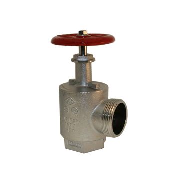 Fire Hose Angle Valve 2-1/2" F(NPT)xM(NST)Chrome Plate (4/44