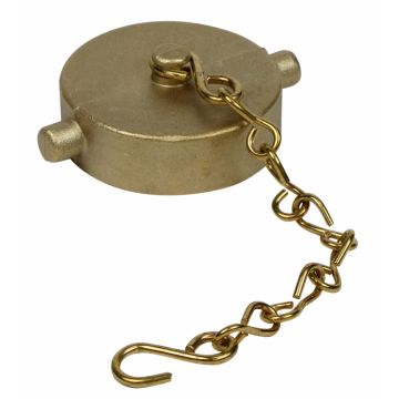 Fire Hose Cap & Chain 1-1/2"NST Brass