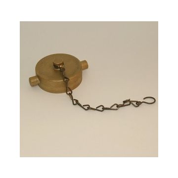 Fire Hose Cap&Chain 1-1/2"NPSH Brass (100/60#)