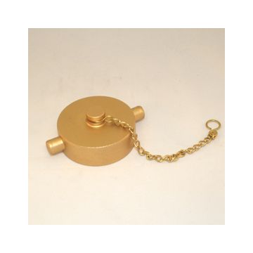 Fire Hose Cap&Chain 2-1/2" NST Alum Brass (40)