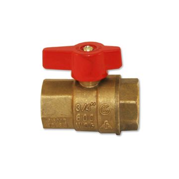 Ball Valve Gas 3/4"IPS FxF T Handle (12/96/45#)AGA/CGA/UL