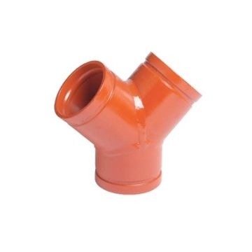 Grooved Tru Wye 10" Painted Orange (Style 043)
