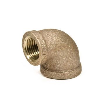 Brass Fitting 1" x 1/2" 90° Threaded Elbow