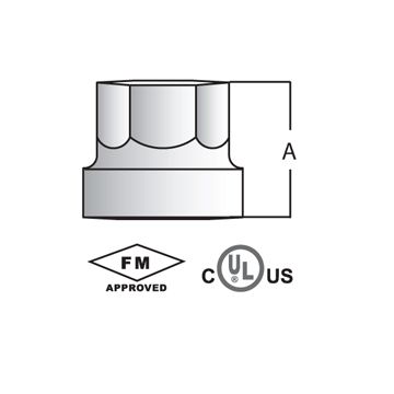 PIPE FITTING Cast Iron Reducing Coupling 1"x½" (50/100/62#)