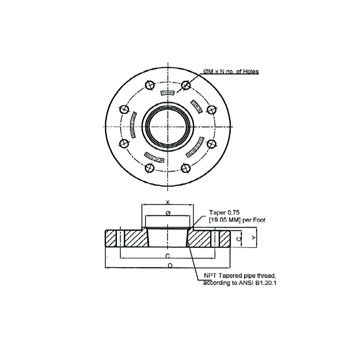 Flanged Fitting Cast Iron Companion Flange 3 x 11"