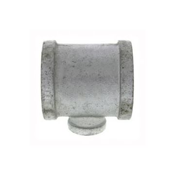 Pipe Fitting Ductile Galvanized Iron Reducing Tee 1-1/4" x 1/2" x 1-1/4"