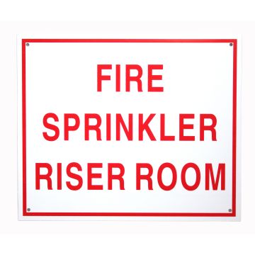 Sign Alum 12x10 Fire Sprinkler Riser Room