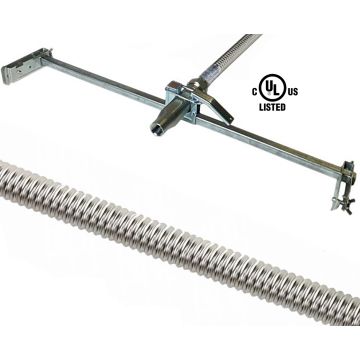 Fire Sprinkler Flexible Drop Hose 48" (3/4") Unbraided with preassembled bracket UL