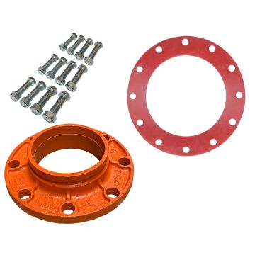 Grooved Flange Adapter Nipple 10" (802) w/Nut Bolt & Gasket Kit
