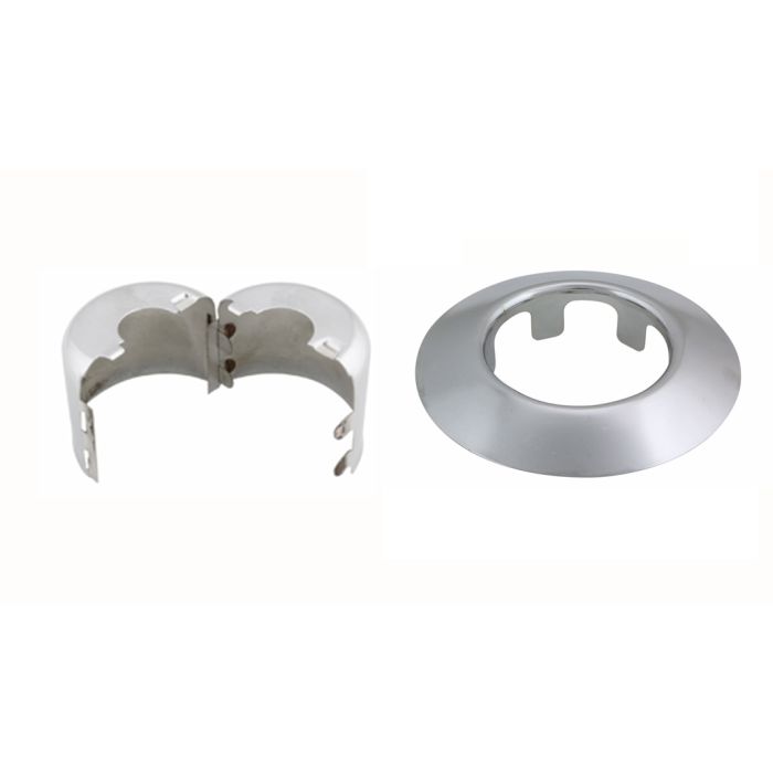 Escutcheon Repl 2PC Steel Split Cup W/SH Taper Skt CP 1/2" Escutcheon Repl 2PC Steel Split Cup W/SH Taper Skt CP 1/2"