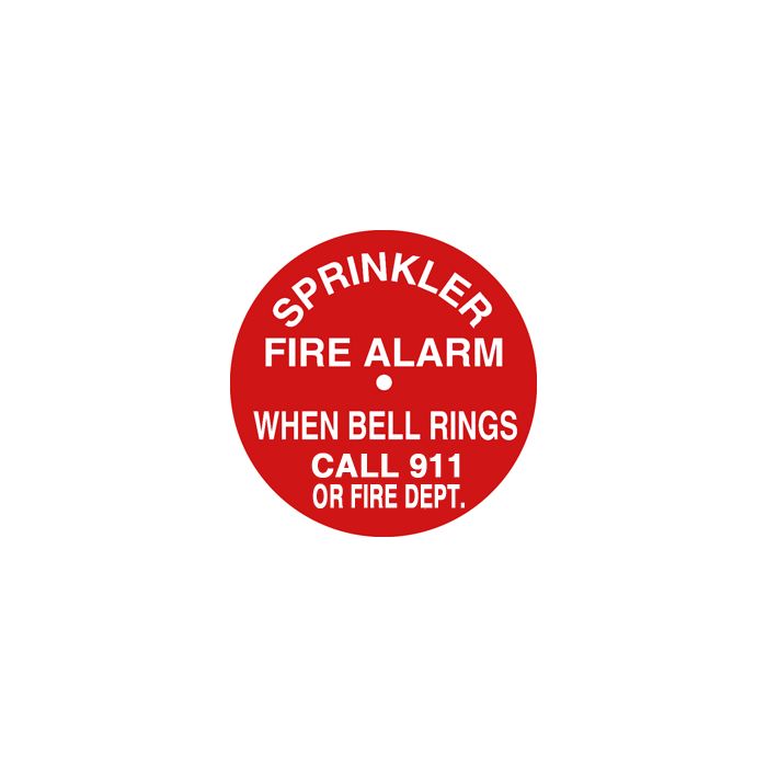Sign Alum 6" Round Alarm Bell Call 911 Sign Alum 6" Round Alarm Bell Call 911