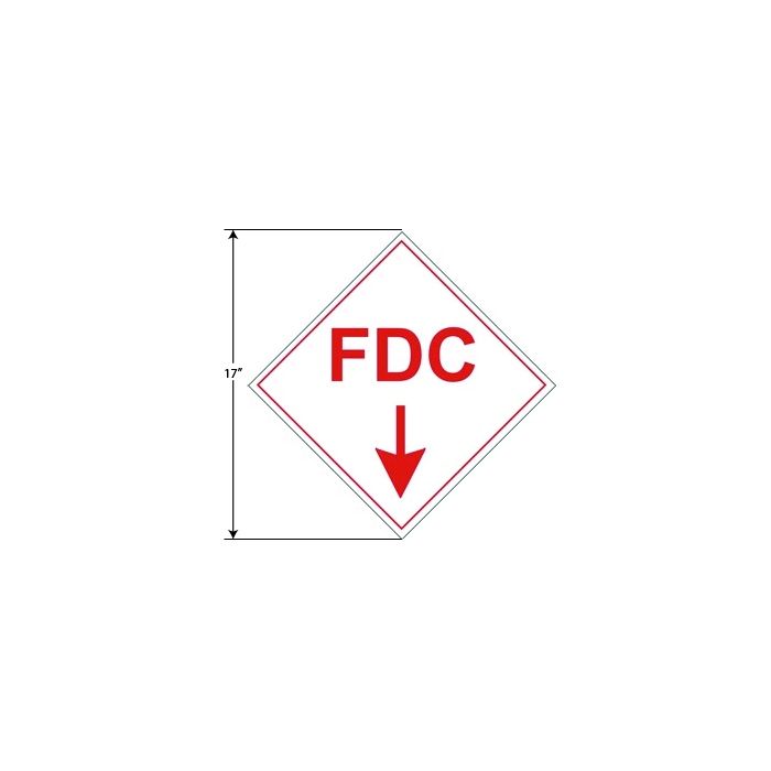 Sign Alum 17x17 FDC (Diamond Shape)(Arrow Pointing Down)