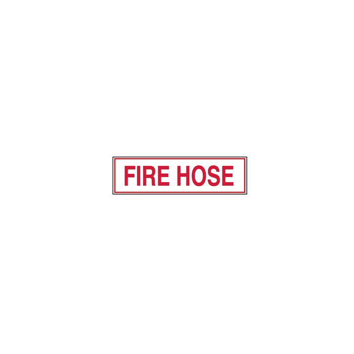 Sign Alum 12x4 Fire Hose