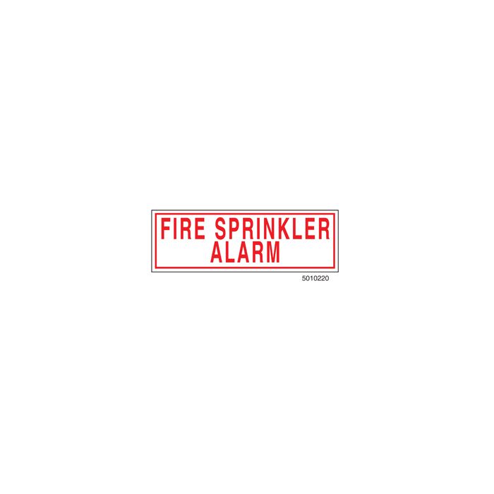 Sign Alum 6x2 Fire Sprinkler Alarm (100/1000/22#)