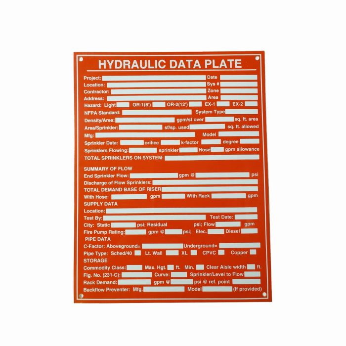 Sign Alum 8-1/2x11 Hydraulic Data Plate (200/35#) Sign Alum 8-1/2x11 Hydraulic Data Plate (200/35#)