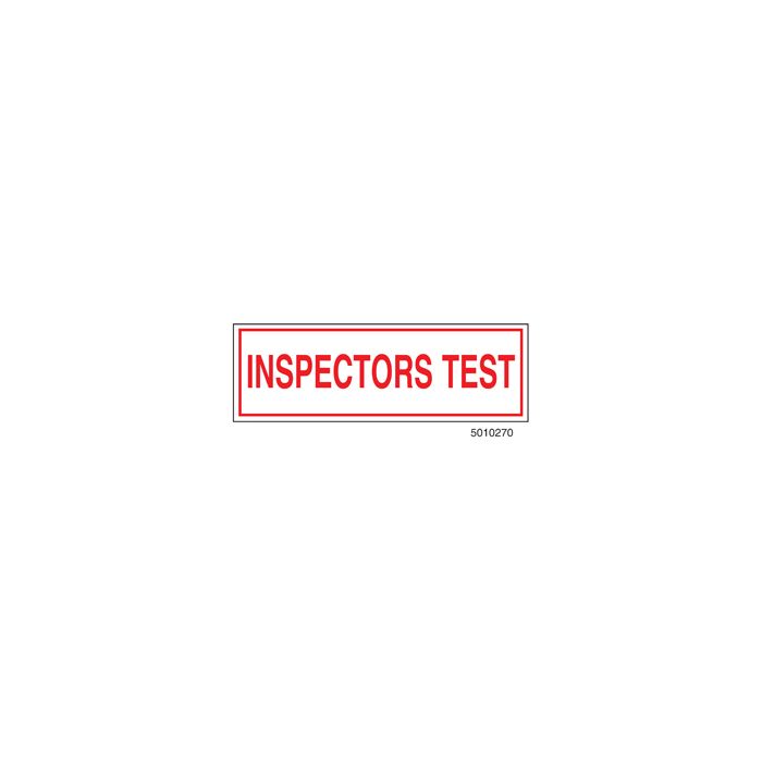 Sign Alum 6x2 Inspectors Test (100/1000/22#) Sign Alum 6x2 Inspectors Test (100/1000/22#)
