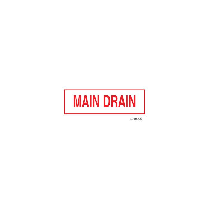 Sign Alum  6x2 Main Drain (100/1000/22#)