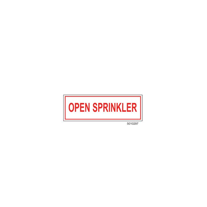 Sign Alum 6x2 Open Sprinkler (100/1000/22#)