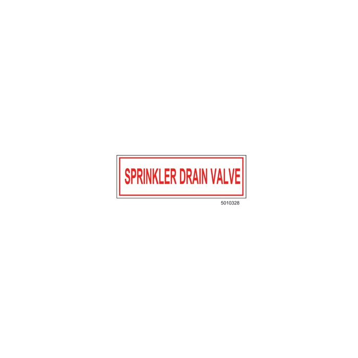Sign Alum 6x2 Sprinkler Drain Valve (100/1000/22#)