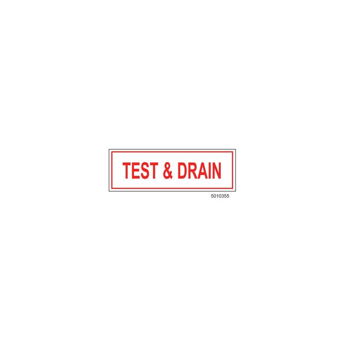 Sign Alum  6x2 Test & Drain (100/1000/22#)