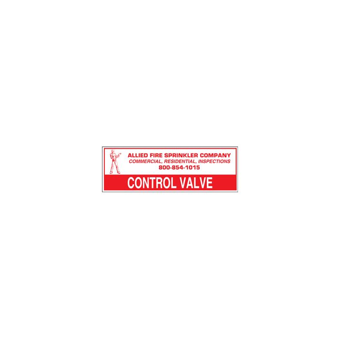 Sign Alum Personalized 6x2 Control Valve(100/3.4#) Sign Alum Personalized 6x2 Control Valve(100/3.4#)