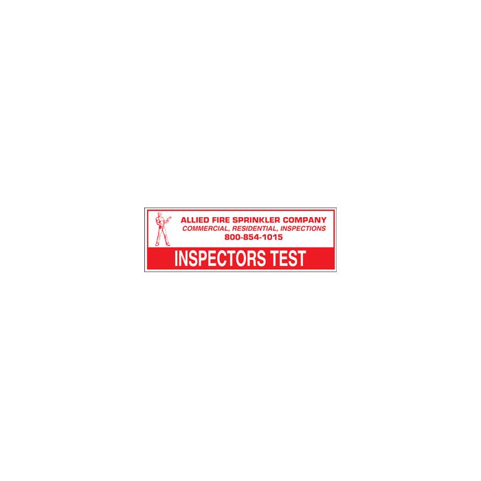 Sign Alum Personalized  6x2 Inspectors Test (100/3.4#)