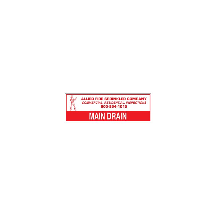 Sign Alum Personalized 6x2 Main Drain (100/3.4#) Sign Alum Personalized 6x2 Main Drain (100/3.4#)