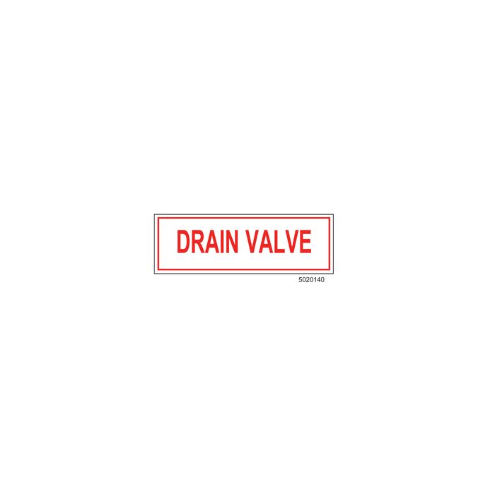 Sign Vinyl Decal 6x2 Drain Valve (100/.6#) Sign Vinyl Decal 6x2 Drain Valve (100/.6#)