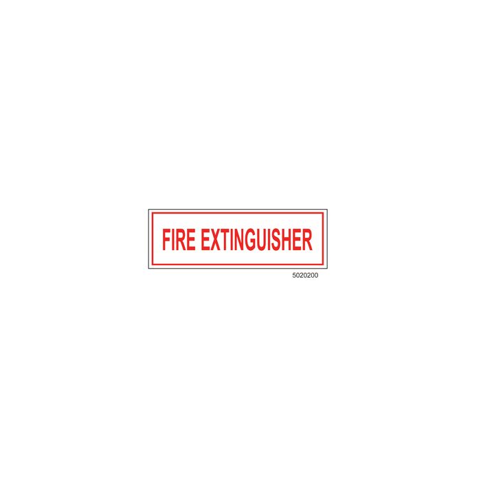 Sign Vinyl Decal 6x2 Fire Extinguisher (100/.6#)