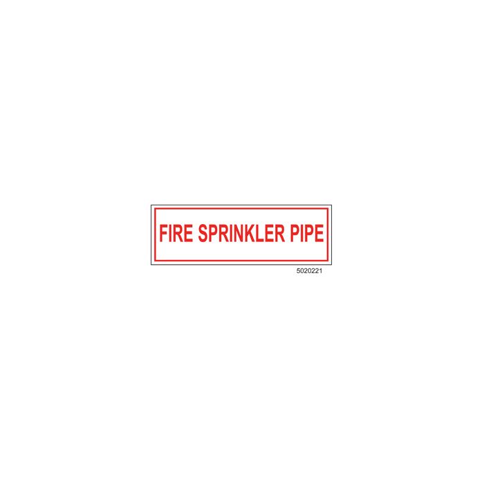 Sign Vinyl Decal 6x2 Fire Sprinkler Pipe (100/.6#) Sign Vinyl Decal 6x2 Fire Sprinkler Pipe (100/.6#)