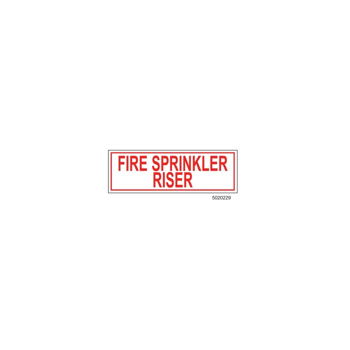 Sign Vinyl Decal 6x2 Fire Sprinkler Riser (100/.5#)