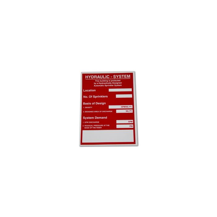 Sign Vinyl Decal 5x7 Hydraulic System (100/1.5#)