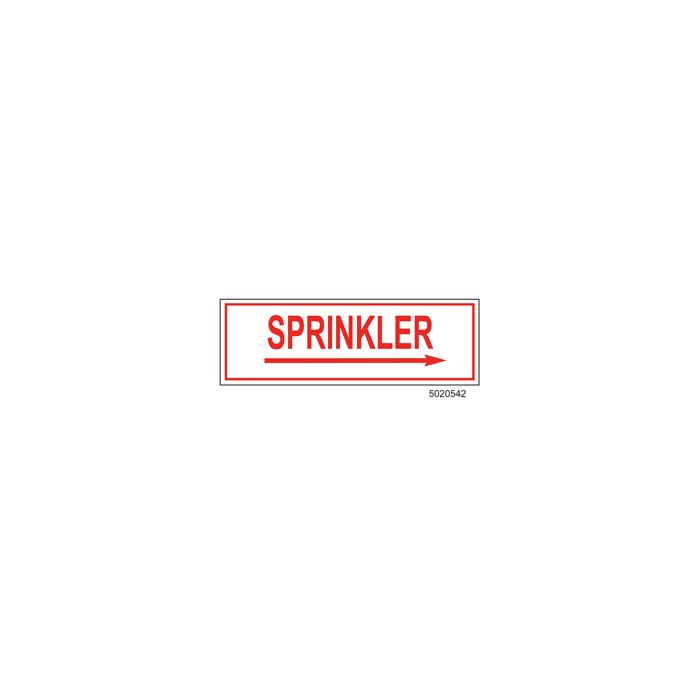 Sign Vinyl Decal 6x2 Sprinkler Right Arrow (100/.5#)