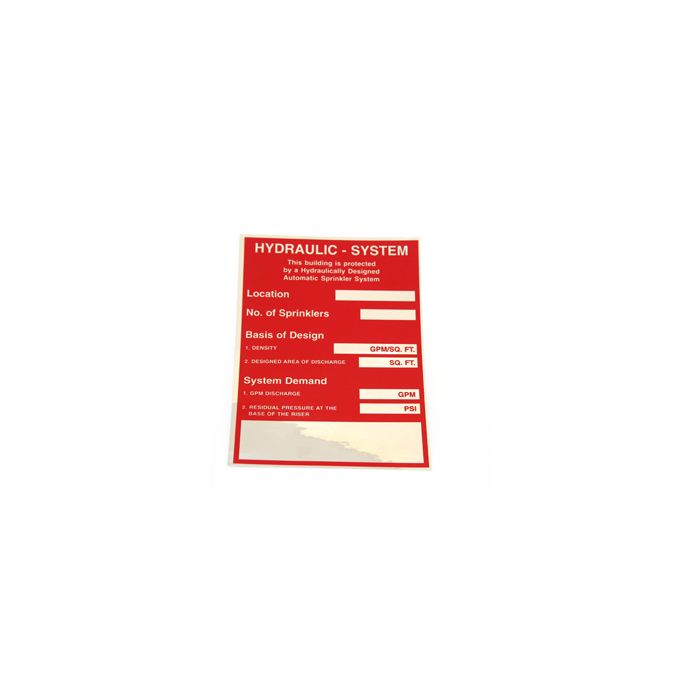 Foil Sticker 5x7 Hydraulic System Foil Sticker 5x7 Hydraulic System