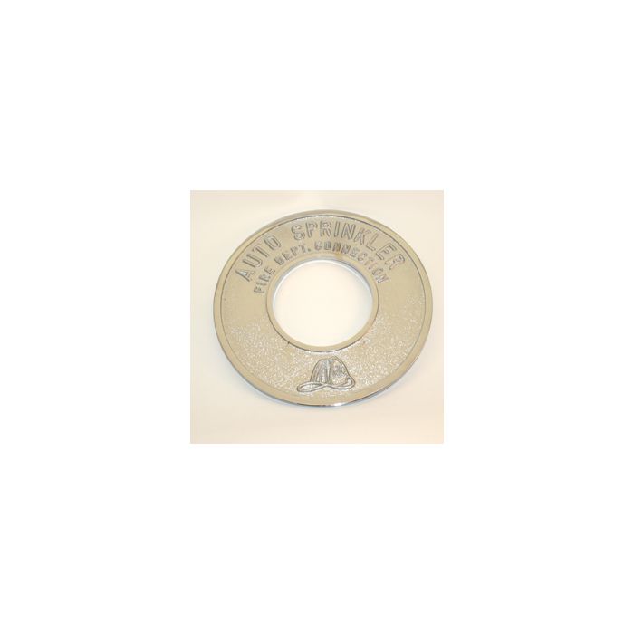 FDC Wallplate 4"IPS X 10"OD Chrome Plate Brass Auto Sprink. FDC Wallplate 4"IPS X 10"OD Chrome Plate Brass Auto Sprink.