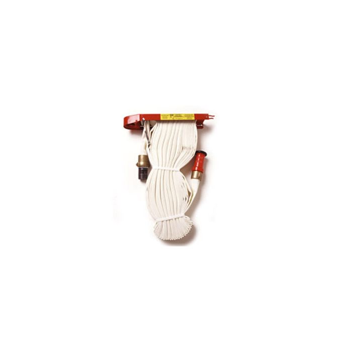 Fire Hose Rack Pack 1.5"x100' W/Red Plastic Nozzle (1/19#) Fire Hose Rack Pack 1.5"x100' W/Red Plastic Nozzle (1/19#)