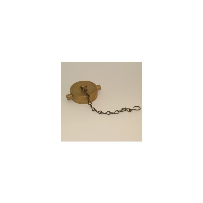 Fire Hose Cap&Chain 1-1/2"NPSH Brass (100/60#)