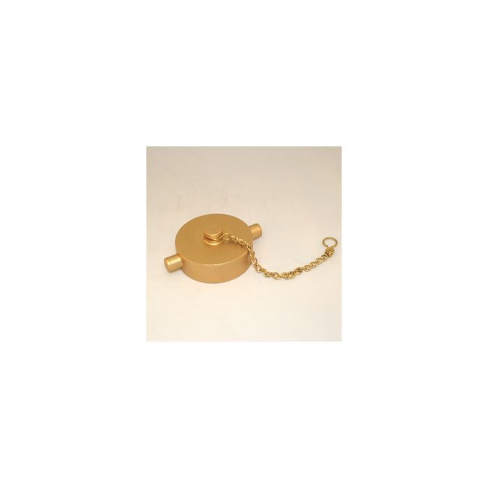 Fire Hose Cap&Chain 2-1/2" NST Alum Brass (40) Fire Hose Cap&Chain 2-1/2" NST Alum Brass (40)